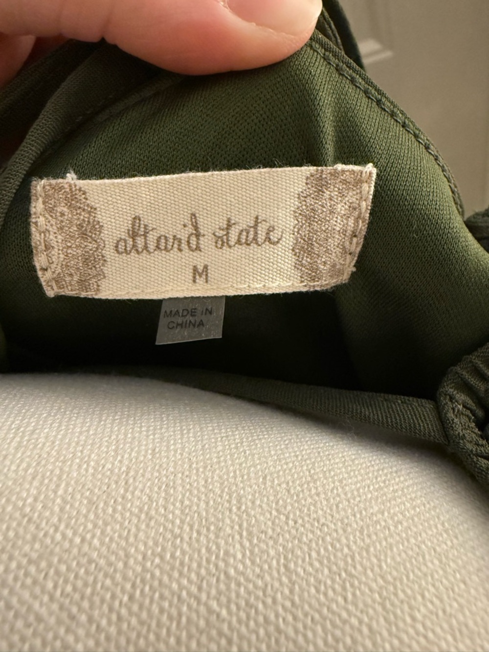 Altar'd State Olive Green Tiered Long-Sleeve Babydoll Dress - Picture 8 of 14